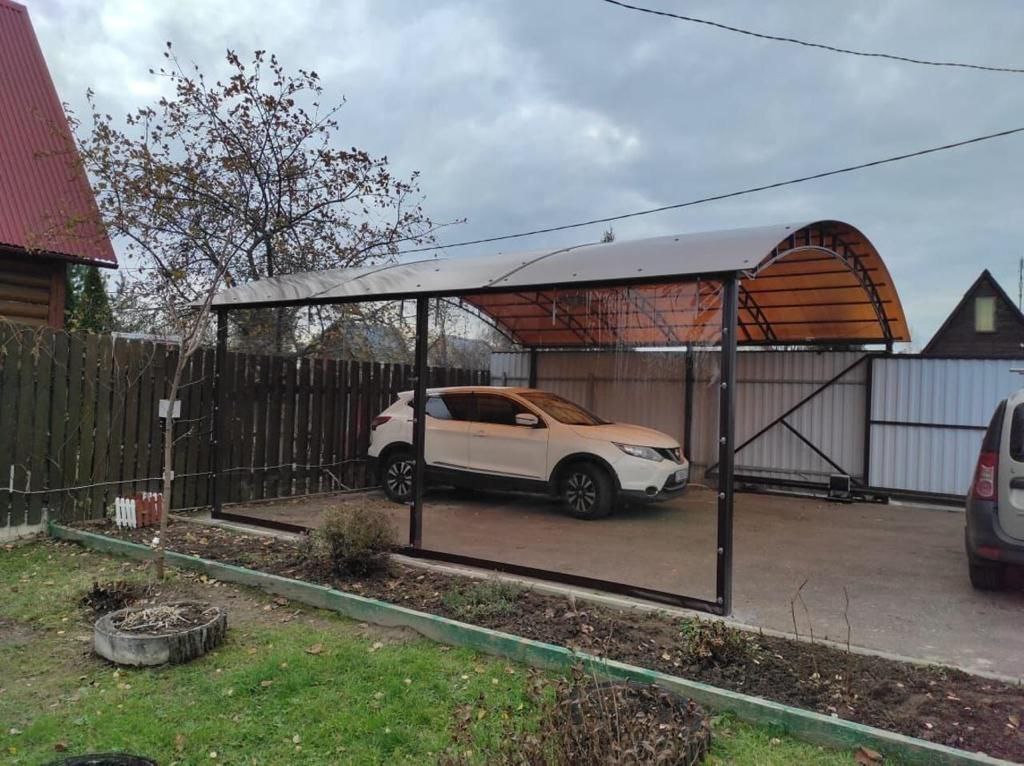 Прозрачные шторы ПВХ для навеса под автомобиль в Лесной Поляне